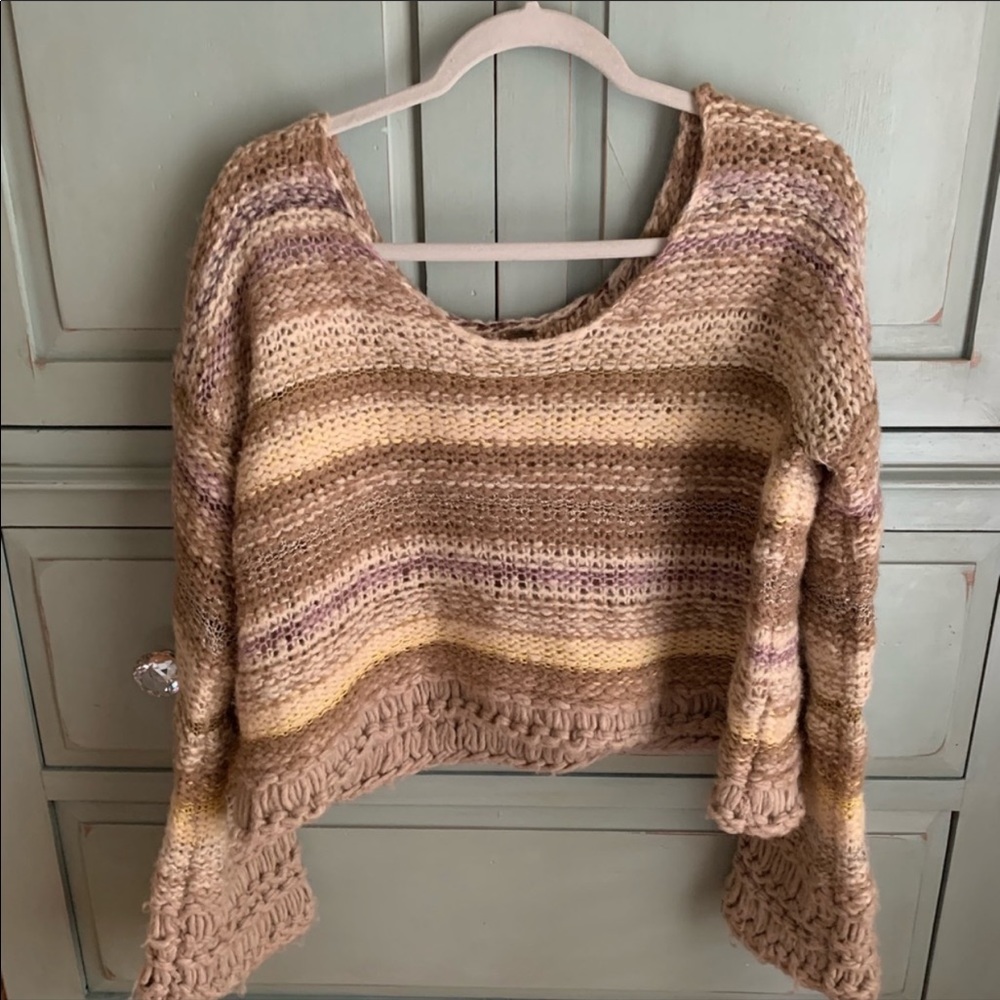 Free People Cropped Knit Sweater - Picture 5 of 7